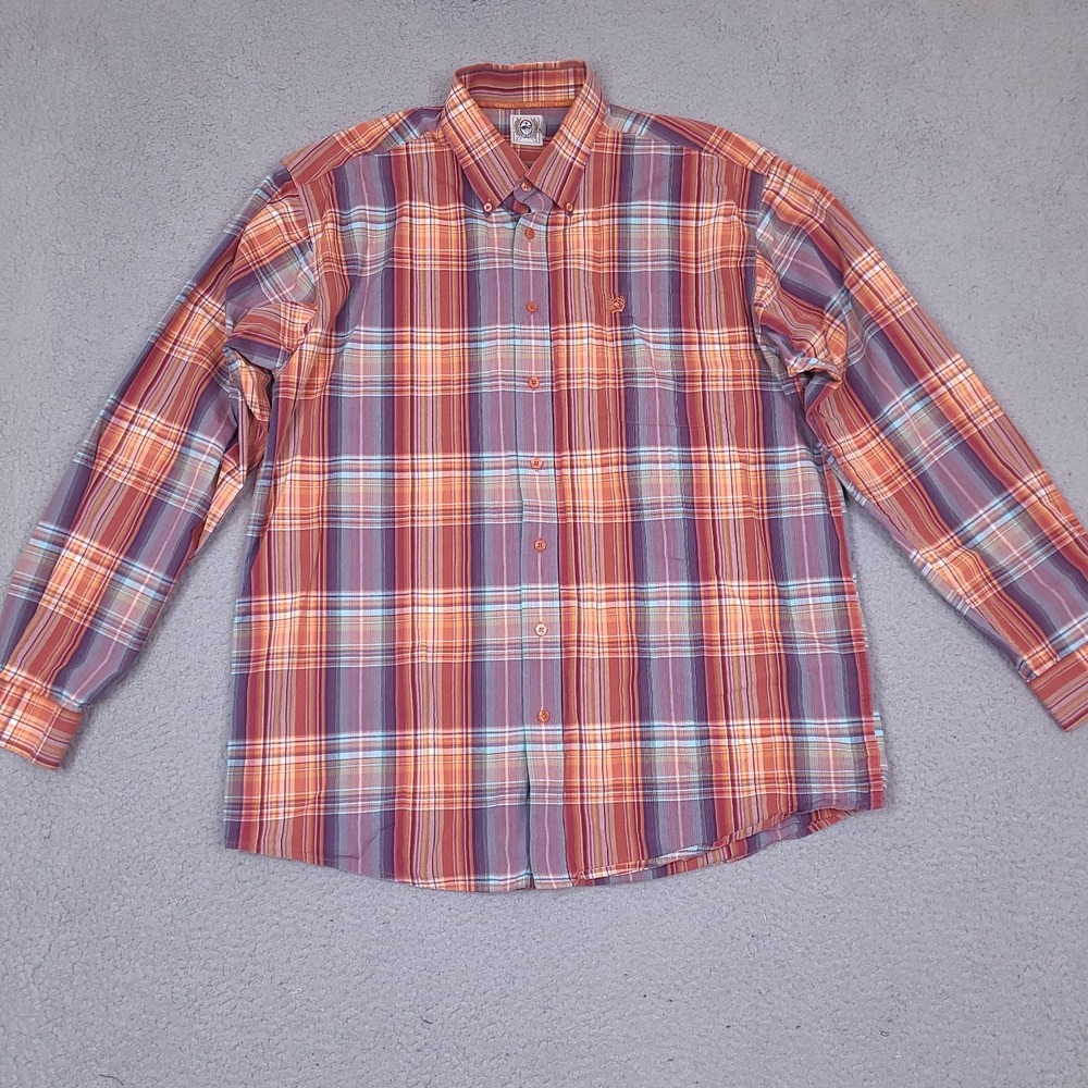 Cinch Shirt Mens Large Plaid Western Button Down Long Sleeve Cotton Rodeo Cowboy